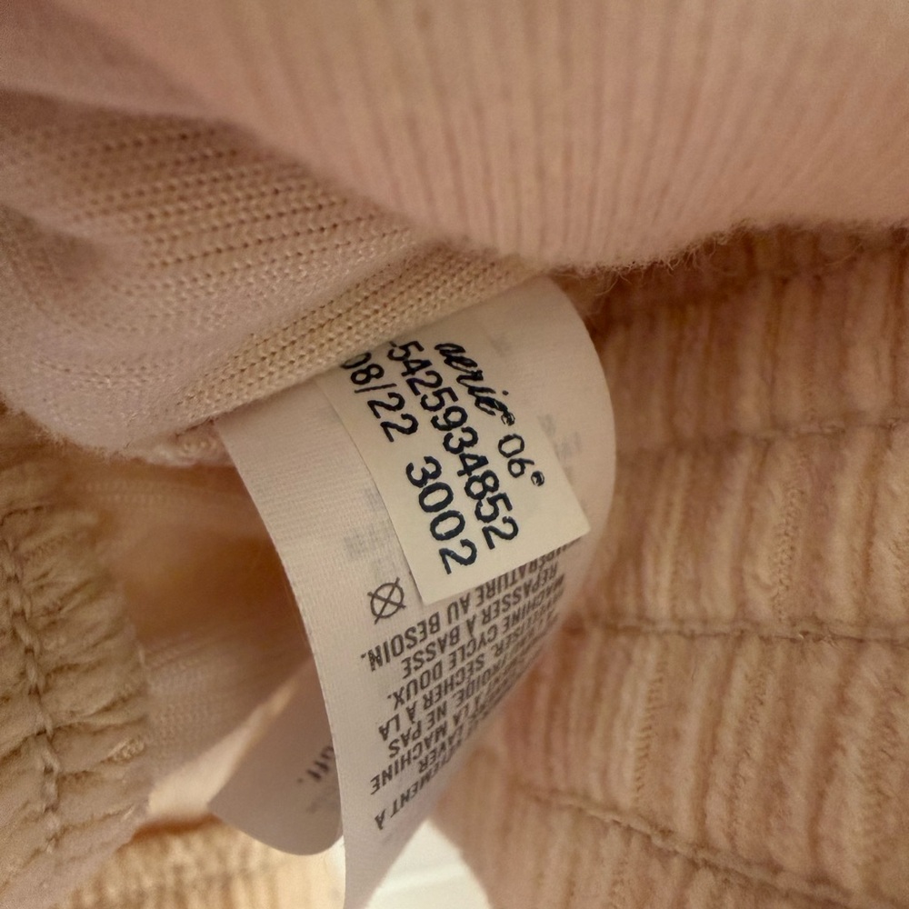 Aerie Grooveon Velour Fill Zip Soft Oat M - Picture 9 of 9